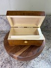 Vintage Small Wooden Trinket Jewelry Box 1989 3 75x2 75   