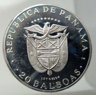 1973 Panama Huge 6 2cm Proof Silver 3 8oz 20 Balboas Coin W Simon Bolivar I93340