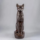 Rare Ancient Egyptian Antique Statue Goddess Bastet Cat Egyptian Basalt Stone Bc