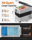 Car Fridge Portable 12 Volt Refrigerator - 58 Quart 55l  Electric Cooler With Ac