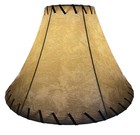 Rustic Faux Leather Bell Lamp Shade - 16 