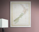 1773 Cook Map Of New Zealand     Coastlines  Bays  Islands   Maori Lands