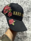 Hard Rock Cafe Nashville Black Strapback Hat Cap Adjustable Embroidered Roses