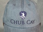 Chub Cay Club Fishing Resort Marina Bahamas Denim Blue Adams Sport Cap Ball Hat