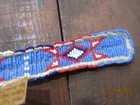Antique 1920 s Sioux Full Beaded Arm Band Lazy Stitch  Sinew Sewn  S d 