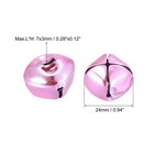 16pcs Jingle Bells 24mm Carbon Steel Craft Bells For Diy Christmas Light Pink