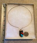 Vtg Sterling Silver Native American Squash Blossom Necklace Turquoise Coral 