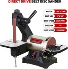 Bucktool 1 x30  Bench Belt Sander With 5  Disc 1 3hp  Benchtop Belt Disc Sander