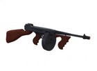New Gonher Gangster Tommy Gun Style Metal Toy Cap Gun  With Drum- 8 Shot   32   