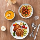 18 Piece Dinnerware Sets For 6  Stoneware Dinner Plates And Bowls Set  Dishwa   