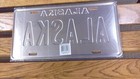 New Alaska Souvenir License Plate -  Alaska Embossed Fireweed   Denali Design