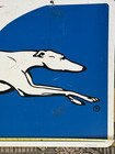 Greyhound Bus Sign Double Sided 24 x48   Metal  Vintage Advertising  Made In Usa