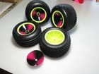 L22-6109 Vintage 1995 Team Losi Xxt A-0080 Truck New Tires wheels With Shields