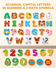 Joycat Wooden Thick Alphabet Magnets For Toddlers Fridge Large Size Cute Animal