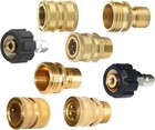 9pcs Pressure Washer Adapter Set M22 3 8  Quick Connect For Power Washer Hose