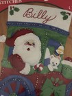 Bucilla Nip Santa Train Engineer 15  Felt Stocking Kit Sealed  33096 Free Ship