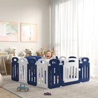 Baby Playpen  14 Panels Sturdy Safety Play Yard With Anti-slip Base