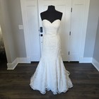 Fiore Couture Morgan Sample Wedding Dress Ivory Lace Mermaid Sweetheart Sz 10