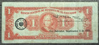 El Salvador Serie K 1 Colon 1950 Abnc Printed Lake Design Big Format Note