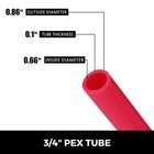 Uimoso 3 4  X 500ft Pex Tubing O2 Oxygen Barrier Evoh Water Tube Red Coil Pro