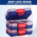 Workpro 3pcs Parts Organizer Stackable Hardware Storage Case Tool Box Organizers