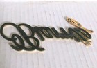 Cadillac Biarritz Script Emblem Gold Plated Logo Nos