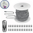 5m Stainless Steel Ball Chain 1 2-4mm Beaded Chain Jewelry Craft Making