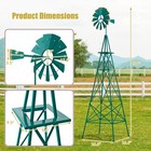 8 Ft All-weather Metal Wind Mill W  4 Support Legs 4 Ground Stakes Included