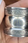 Gorham 1880 Sterling Silver Napkin Ring 4oz  Marked W Anchor  0235  Letter M