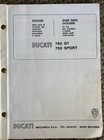 Vtg Original Ducati 750cc Spare Part Catalog Italian english Gt Sport Motorcycle
