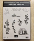 Stampin Up Stamp die Set Bundle   Magical Meadow   Used- Beautiful Greenery 