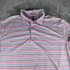 Peter Millar Polo Shirt Mens Xxl Striped Summer Comfort  Performance Golf