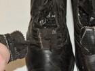 Victorian - Edwardian Black Leather Shoes   Heels Appx 6 1 2 N