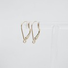Pair Of 14k Solid Yellow Gold Classic Leverback Open Ring Findings For Earrings