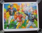 Johnny Unitas Hof Signed Jsa 10 Lithograph 30x24  Football Poster Print Jsa    coa