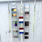 Vintage Stained Glass Suncatcher Set Of 3 Vertical Hangers Lead Crystal 16    Long
