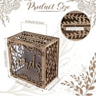 Wedding Card Box With Window Brown Wooden Gift Holder For Rustic Events