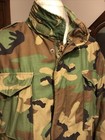 Us Army Men Size Medium Military Woodland Camo Cold Weather Field Jacket Euc