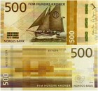 Norway 500 Kroner 2018 P 56 New Unc Banknote