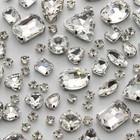Sew On Rhinestones 100 Pcs Mixed Shapes Glass Rhinestones Sew On Crystal Gems   