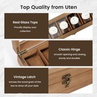 6 Slots Watch Box Solid Wood Watch Case Storage With Clear Top Display Case Gift