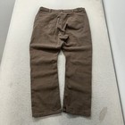 Wrangler Mens Brown Canvas Pants Athletic Fit Pockets Zip-fly Classic Size 38x30
