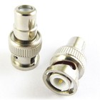 10pcs Bnc Male To Rca Female Jack Straight Cctv Connector Adapter Nickel Plated