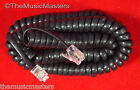 Black 15  Ft Telephone Handset Receiver 4p4c Coil Cable Curly Cord Wire Vwltw