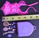 Vintage Beauty Secrets Barbie Carry Case Bodysuit Perfume Hair Brush Comb Mirror
