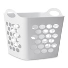  4 Pack  Mainstays Flexible Square Laundry Hamper Basket White With Handles New