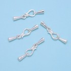 925 Sterling Silver S Shape With Double Cone Clasp Size 7 5x14 5mm 2 Pcs Per Bag