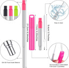 12 Pack Metal Reusable Straw Travel With Case Collapsible Foldable Portable Retr