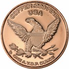 1 Oz Copper Round - Uss Constitution