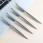 1pcs Press Metal Ballpoint Pen Stainless Steel Material Stationery For School Of